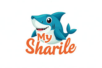 design shark mascot logo with unlimited revision