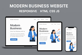 create a modern responsive frontend website using htmlcss js