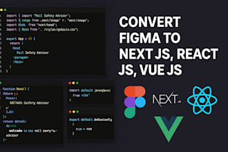 convert figma to next js, figma to react js, figma to vue js