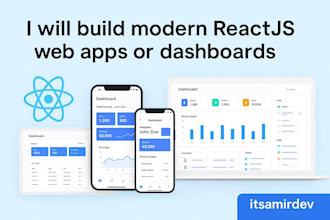 build modern reactjs web apps or dashboards with clean UI