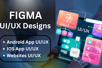 do mobile app UI UX design, web UI UX design using figma