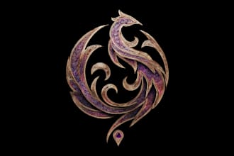 hand paint fantasy logo