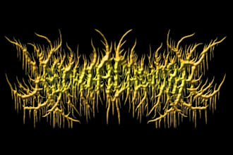 create a thrash metal and heavy metal logo