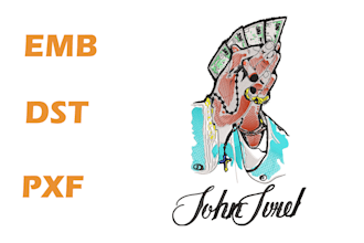 do embroidery digitizing logo into dst pes emb files