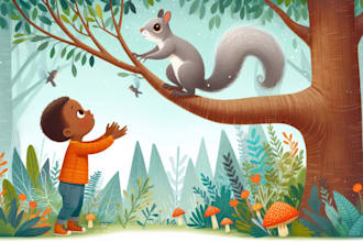illustrate magical and heartwarming children book pages