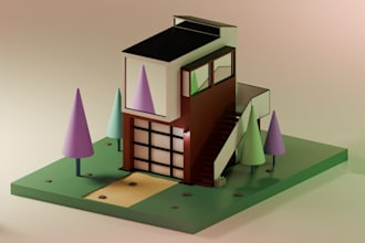 make low poly game ready 3d models in blender