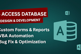 design and develop custom ms access database applications and solutions