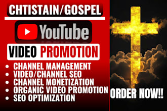 monetize USA christain youtube promotion gospel video SEO channel management