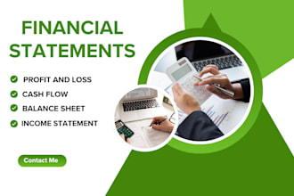 prepare financial statement, profit and loss, cash flows