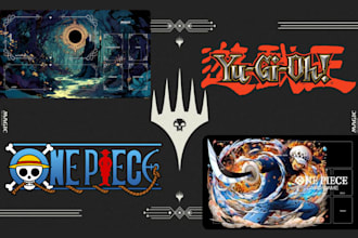 create custom board game design, playmat for trading card game, pokemon, yugioh
