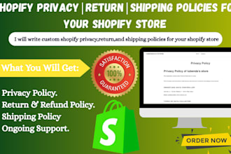 write custom shopify privacy return and shipping policies for your shopify store