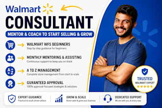 be your walmart wfs consultant, mentor and coach to start selling and grow