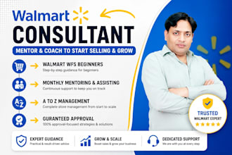 be your walmart wfs consultant, mentor and coach to start selling and grow