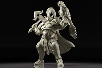 cut and key 3d model,warhammer 40k,figurine for 3d printing,tabletop game,zbrush
