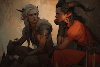 create dnd character art, fantasy character for dnd party