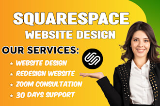 create squarespace website design or redesign squarespace