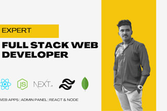 develop full stack web app with admin panel
