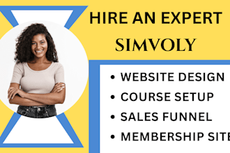 design simvoly website landing page and sales funnel simvoly