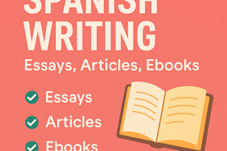 write high quality spanish content articles or ebooks