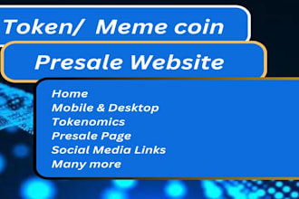 develop erc20 bep20 token smart contract and professional token website