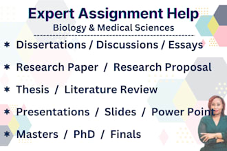 do biology, medicine, chemistry assigned, nursing, biochemistry, and genetics