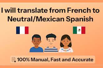 manually translate french to neutral or mexican spanish