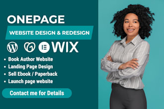 design one page website, single page website, wordpress landing page design