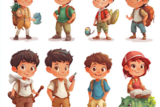draw children book illustrations and covers,3d children