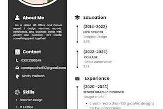 do create CV resume, certificate, business report in ms word