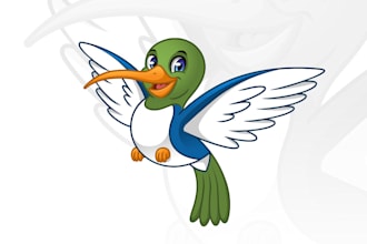 design a simple and cute cartoon mascot logo for your brand