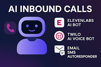 ai inbound calls, elevenlabs ai bot, twilo ai voice bot email sms autoresponder