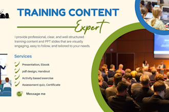 provide professional training content and PPT slides