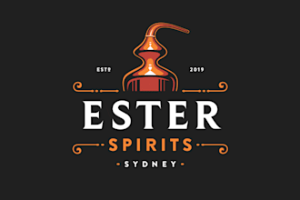 design an amazing retro vintage hipster or monogram logo