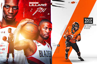 design an advertising sport flyer, poster and sport graphics
