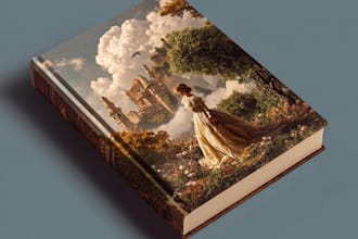 create illustrated fairytale book cover