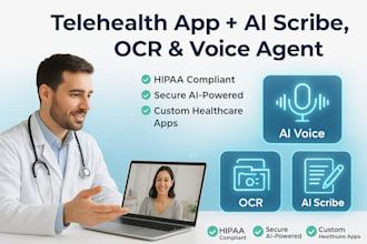 build telehealth app ai medical scribe agent ocr  scanner ai voice booking agent