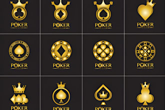 do professional poker chip or poker logo design for your brand