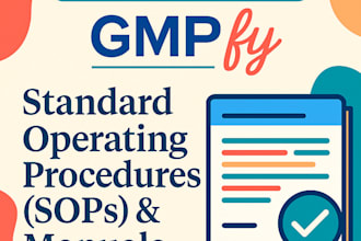 write sops, procedures, manuals for your pharma