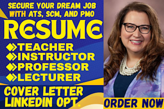 write ats teacher, adjunct professor, lecturer resume, college applicant resume