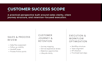 audit and optimize your customer success and sales process