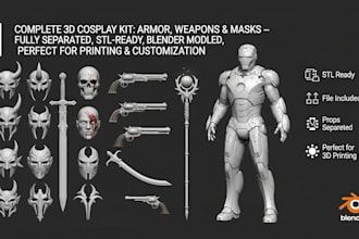 sculpt 3d printable cosplay 3d helmet design 3d mask 3d sword 3d printing