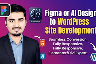 figma or ai design to wordpress site development