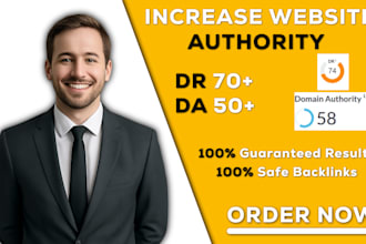 increase your da DR with high quality backlinks and boost traffic