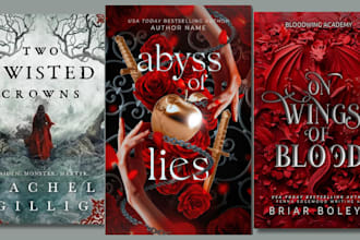 do dark romance book cover, dark fantasy cover, ya book cover illustration