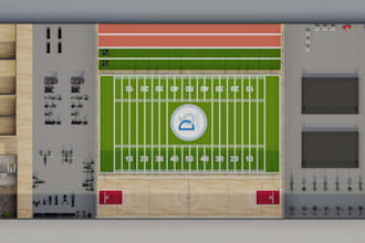 model and render your pedal court or any courts