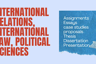 write on international relations, sociology, international law, global politics
