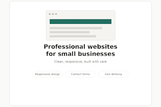 build a professional multi page website for your business