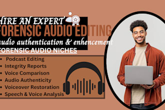 do forensic audio cleanup, content analysis, improve sound quality of any audio