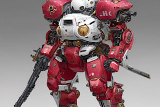 draw custom orobot, mecha, design for you