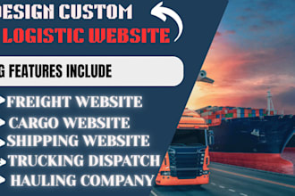 create logistic website trucking website freight broker cargo transport website